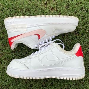 Nike Air Force 1 Shadow red and pink